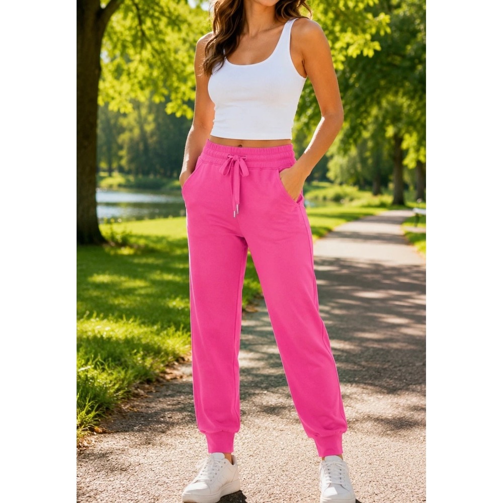 Halara Hot Pink Cloudful Air  Drawstring Jogger Pants Women's Small Tall